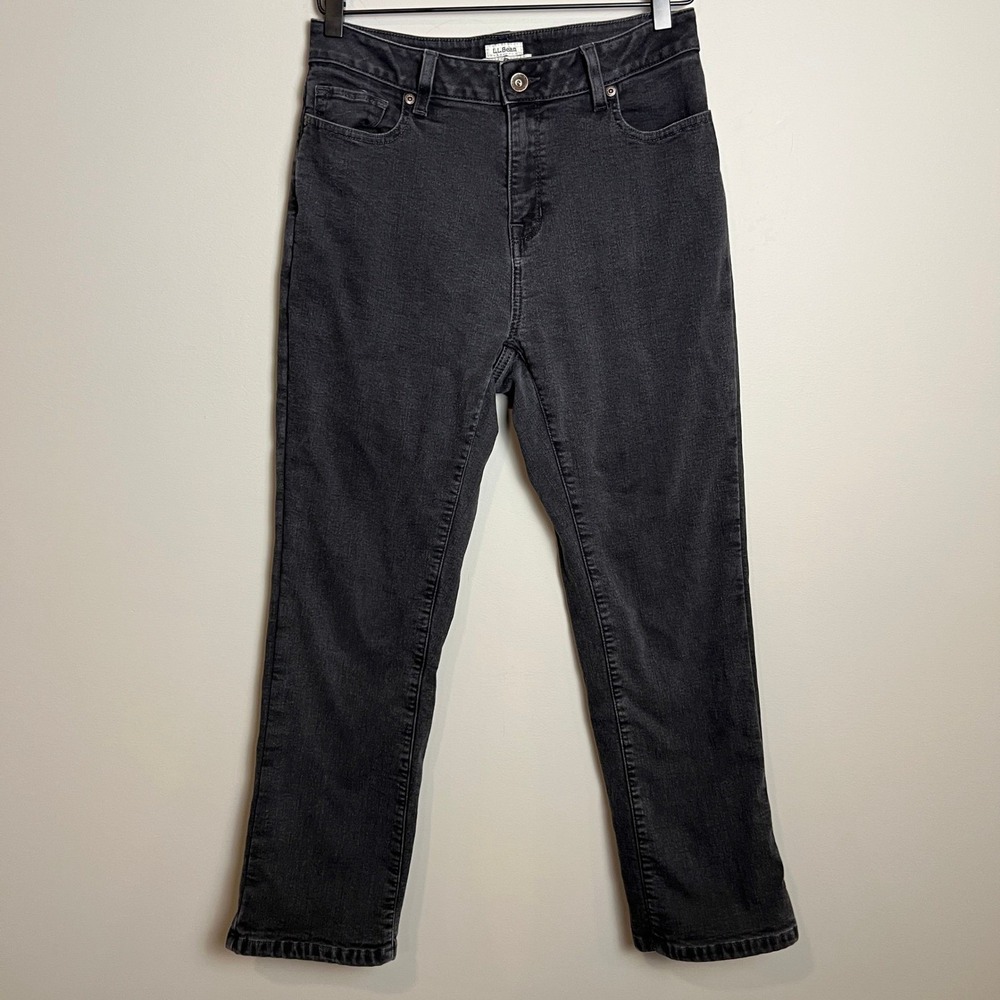 L.L. Bean Insulated Jeans‎ Women's Size 10 P Classic Fit Dark Wash Straight Leg